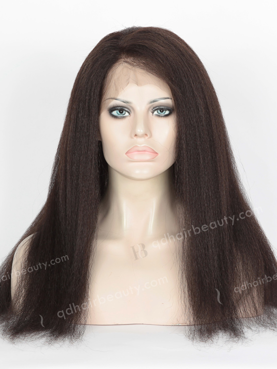 In Stock Indian Remy Hair 20" Kinky Straight Natural Color 360 Lace Wig 360LW-01019